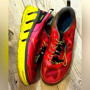 Hokas Vibrant pink and Yellow Athletic Shoes, size 8.5